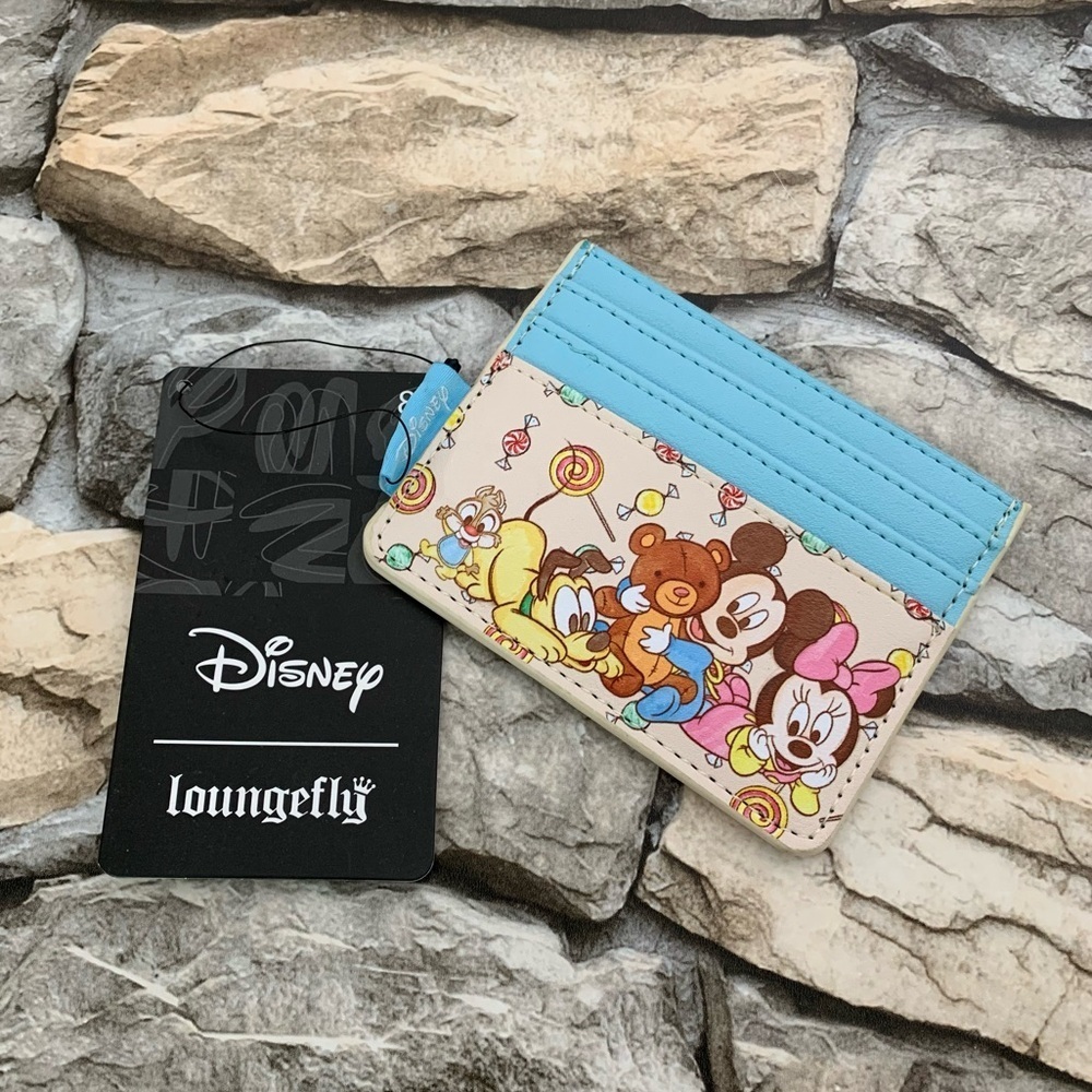 #68 Loungefly Disney Mickey Mouse Friends Minnie Goofy Pluto Babies Cardholder